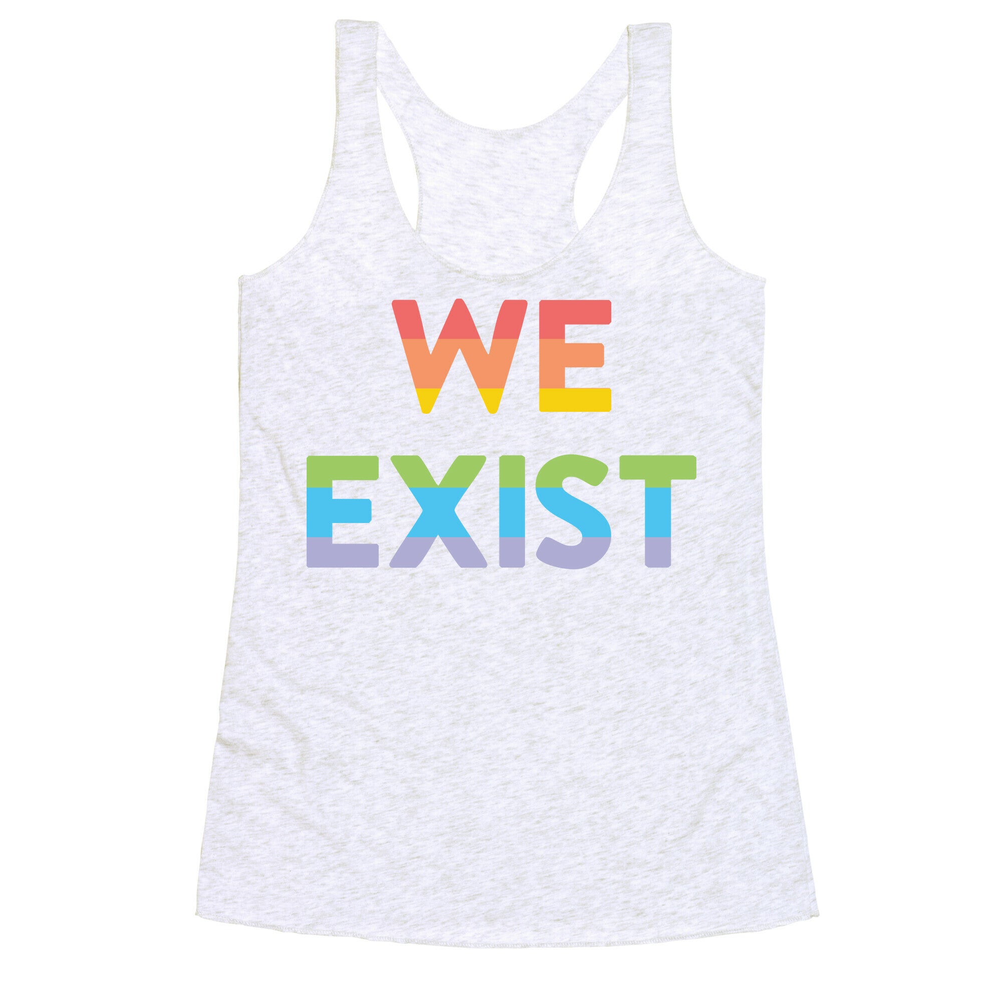 We Exist Queer Racerback Tank