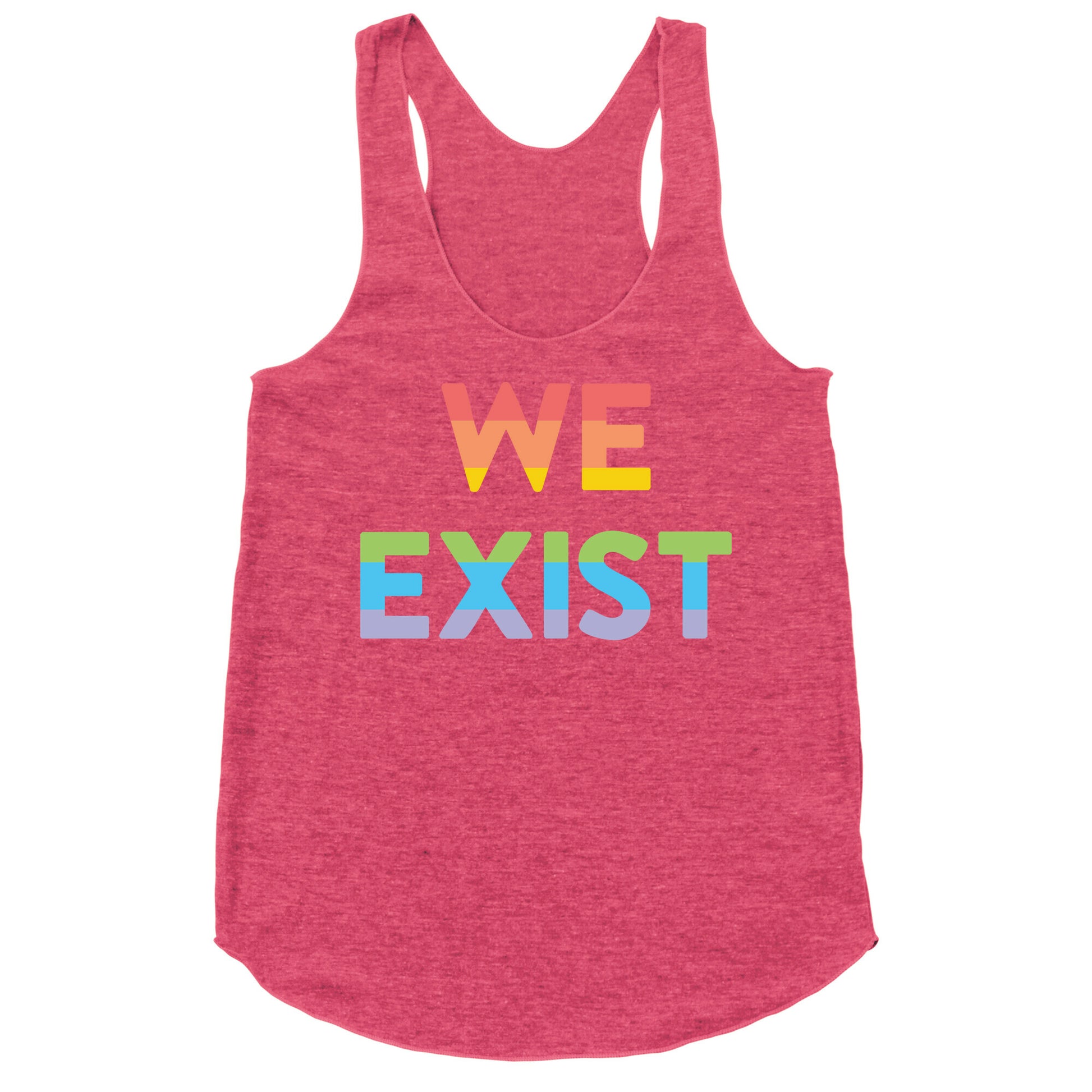 We Exist Queer Racerback Tank