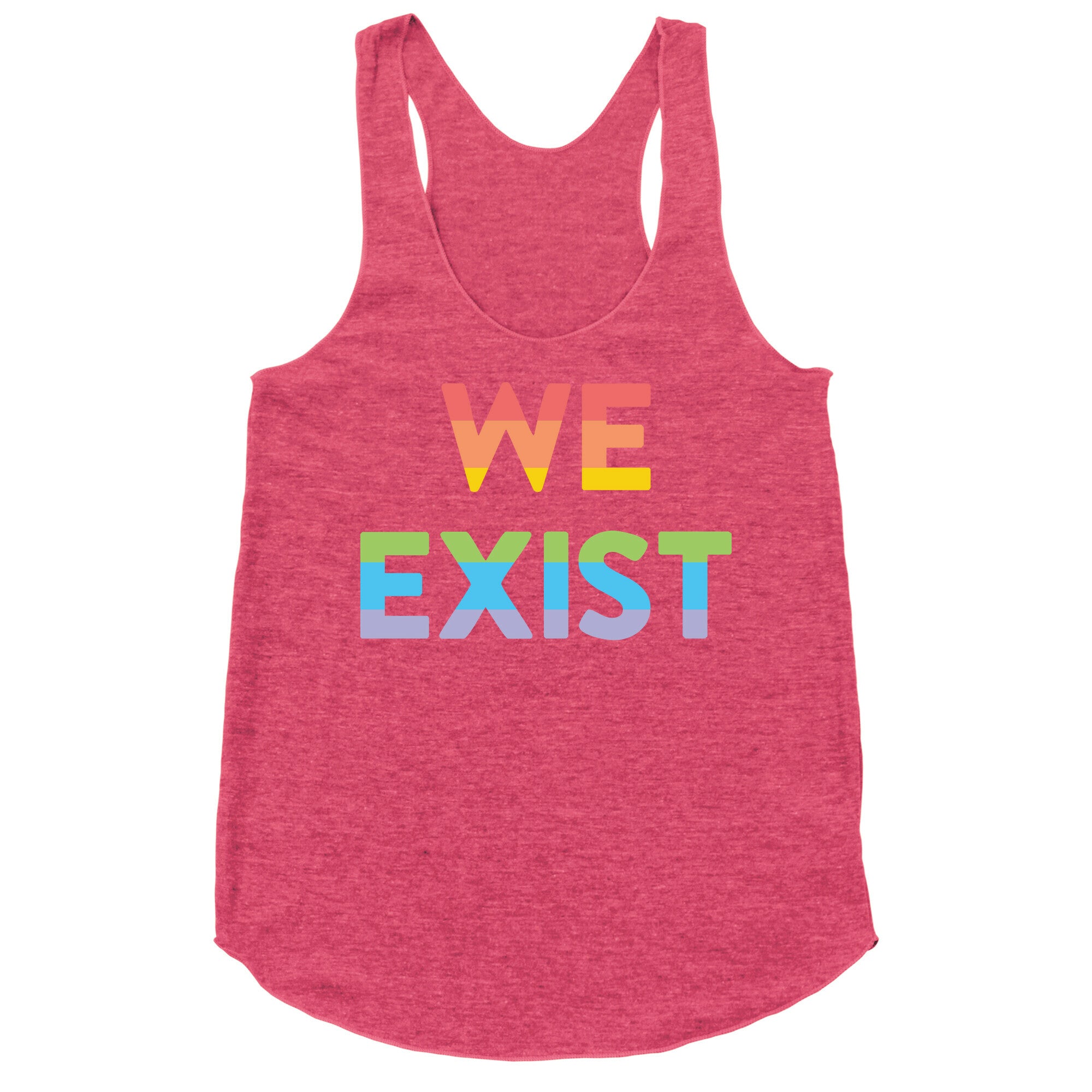 We Exist Queer Racerback Tank