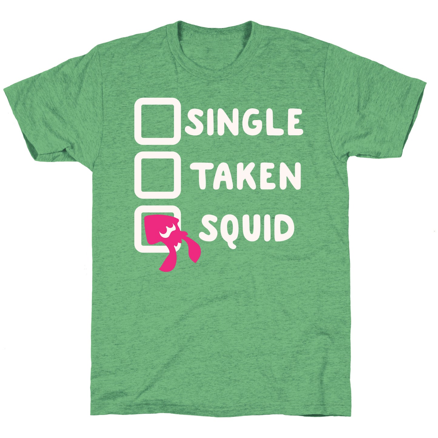 Single Taken Squid White Print Unisex Triblend Tee