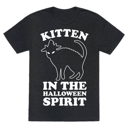 Kitten In The Halloween Spirit Unisex Triblend Tee