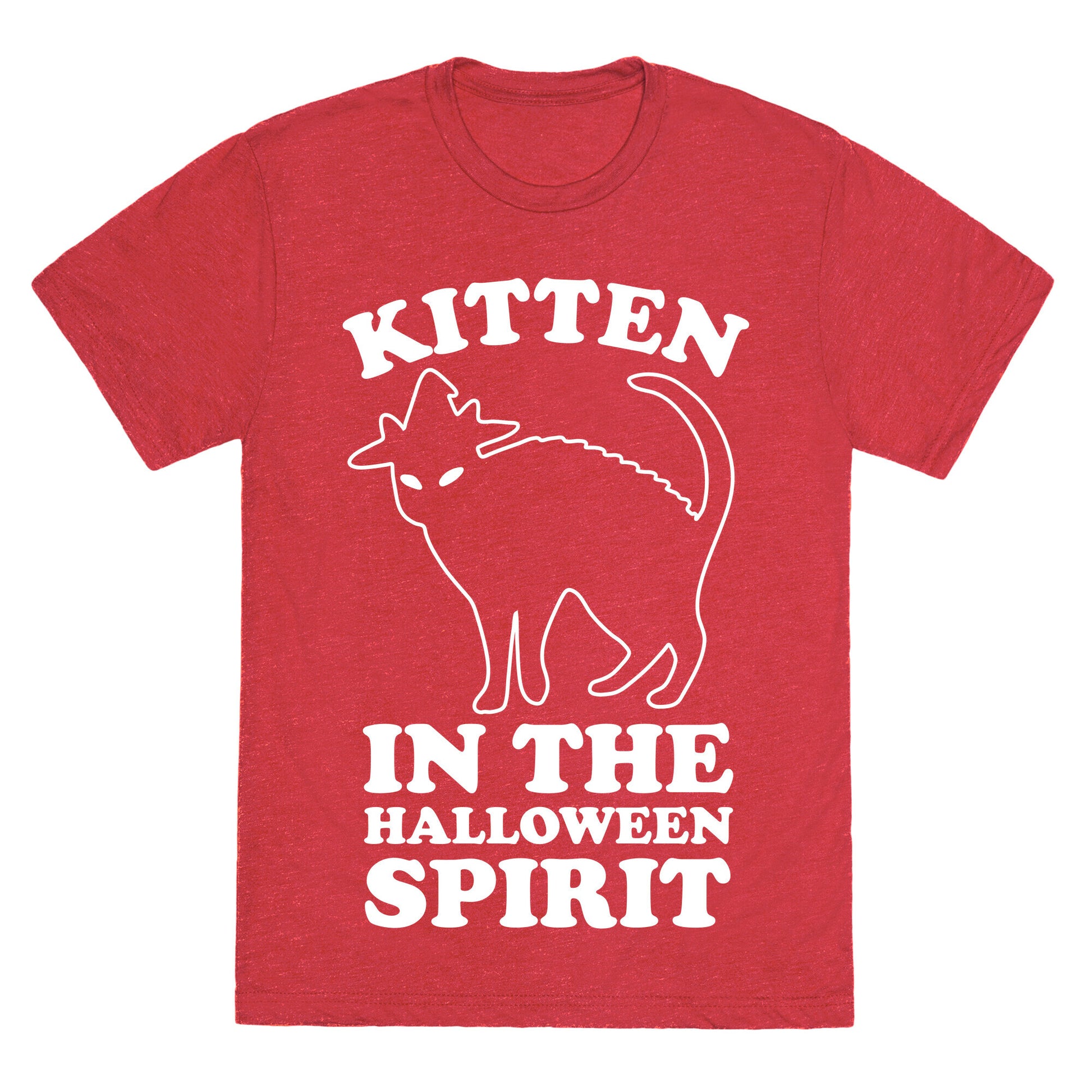 Kitten In The Halloween Spirit Unisex Triblend Tee