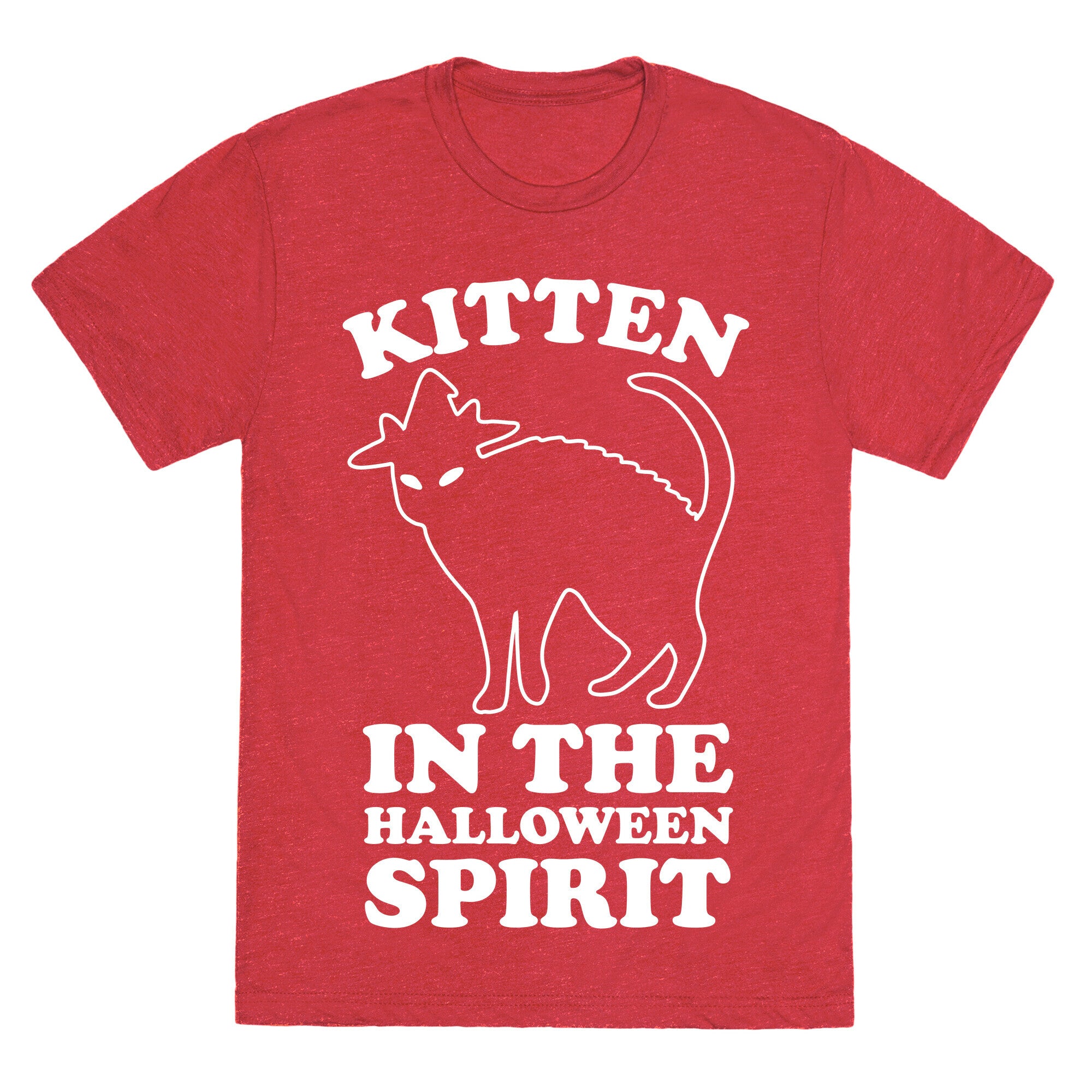 Kitten In The Halloween Spirit Unisex Triblend Tee