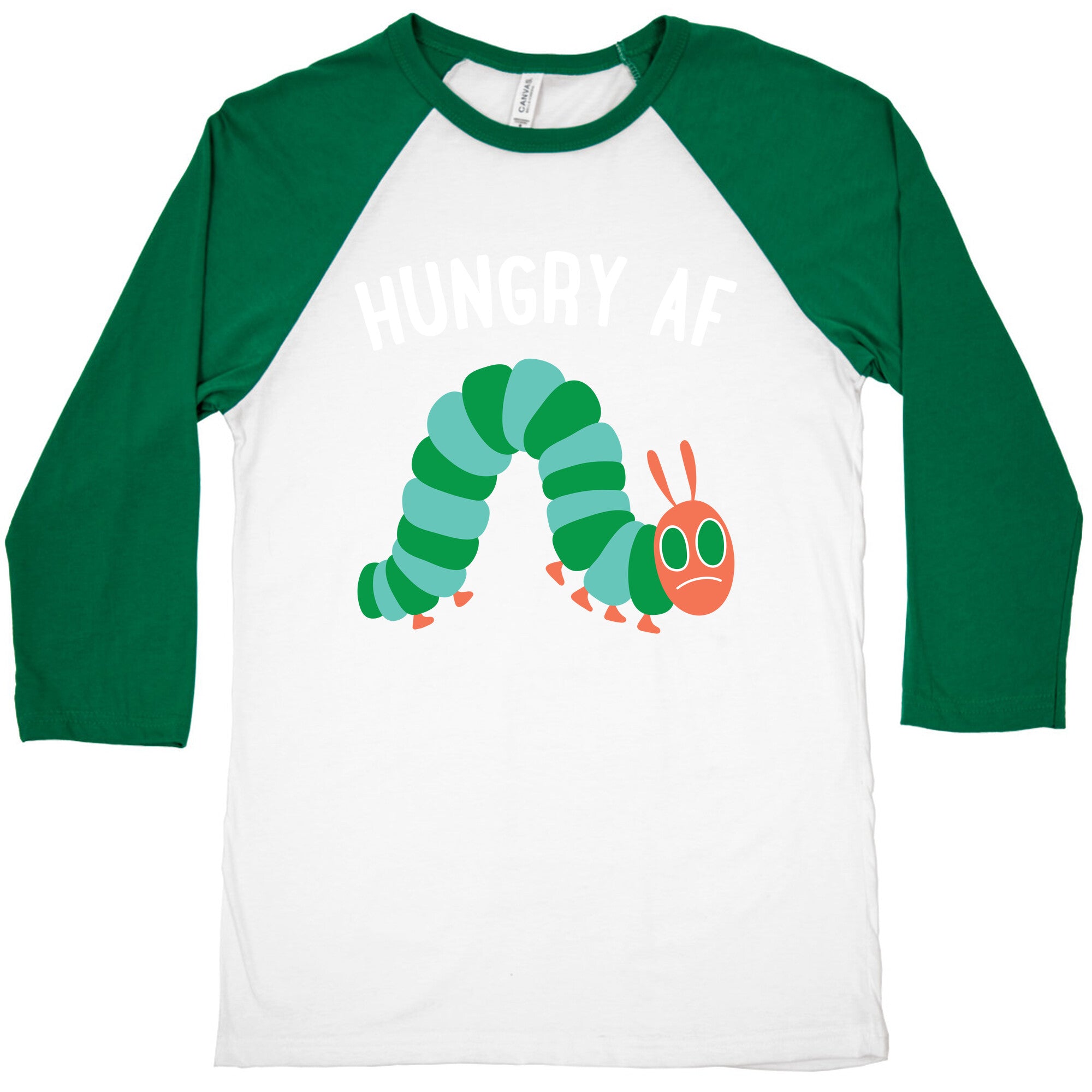 Hungry AF Caterpillar Baseball Tee
