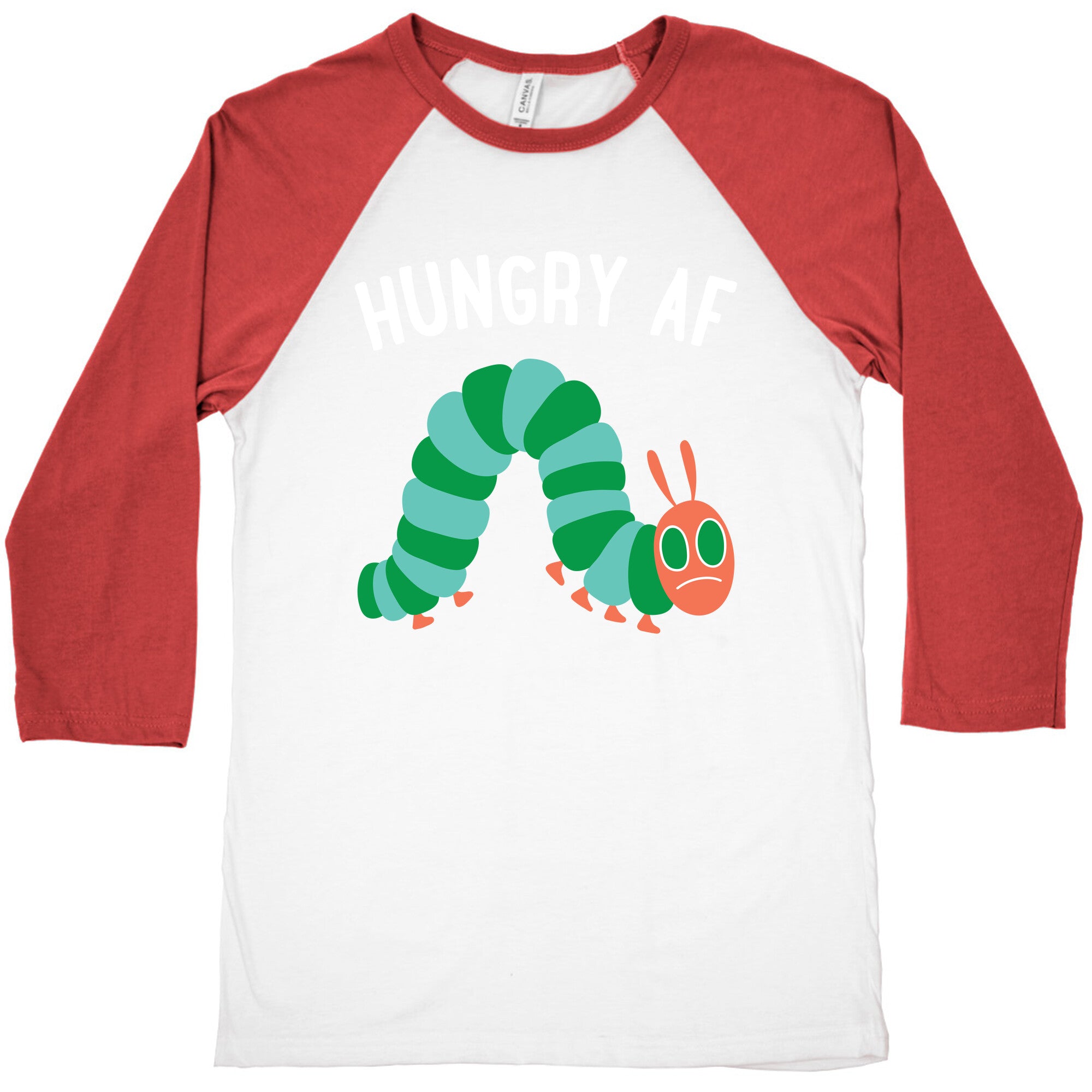 Hungry AF Caterpillar Baseball Tee