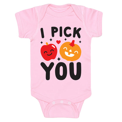 I Pick You Apple & Pumpkin Baby One Piece