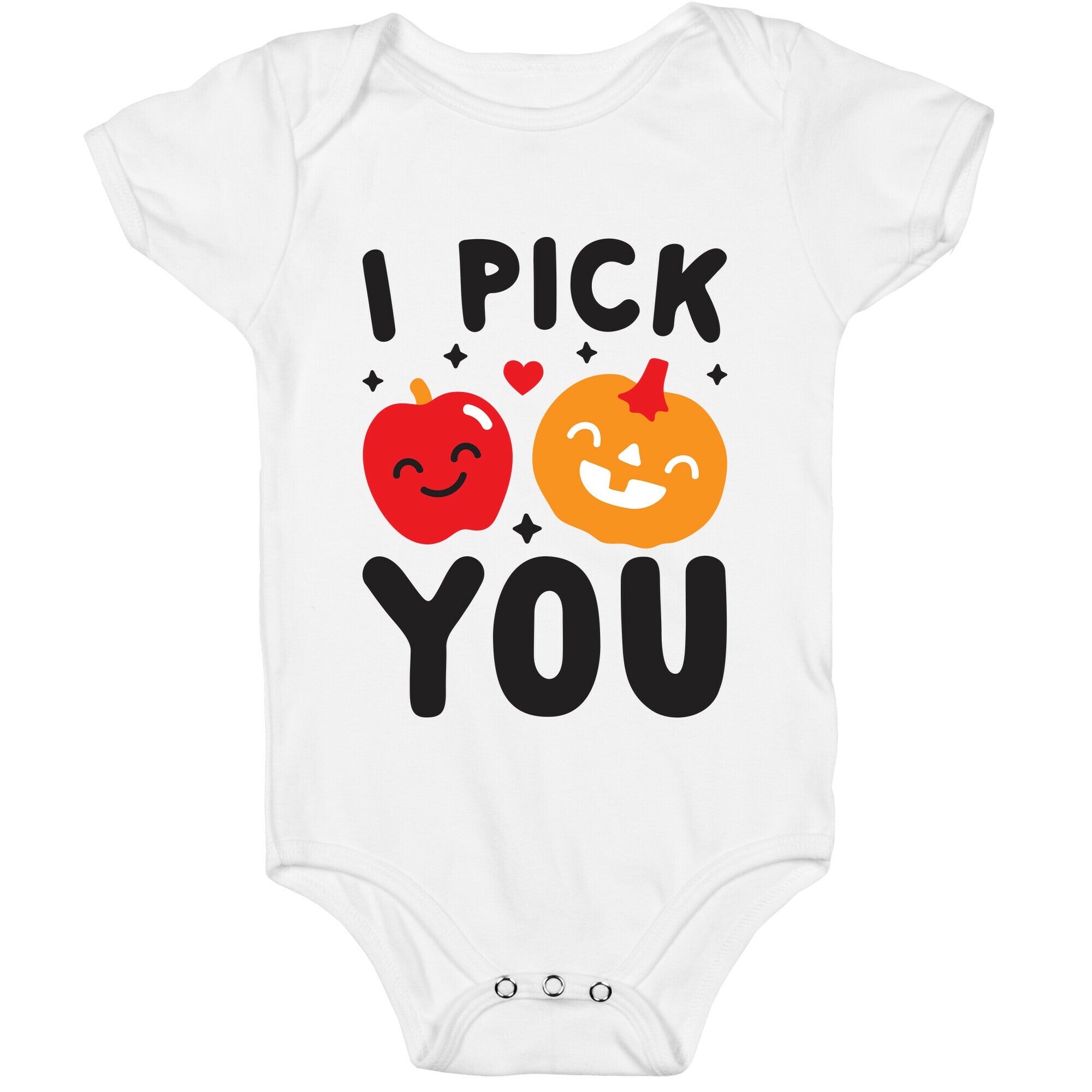I Pick You Apple & Pumpkin Baby One Piece