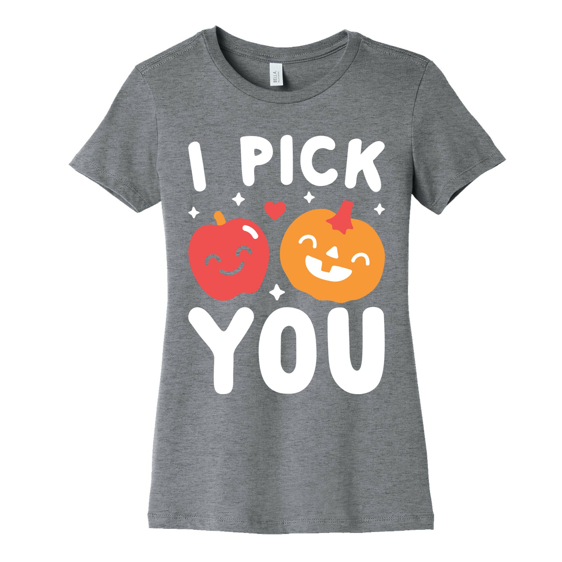I Pick You Apple & Pumpkin Women's Cotton Tee