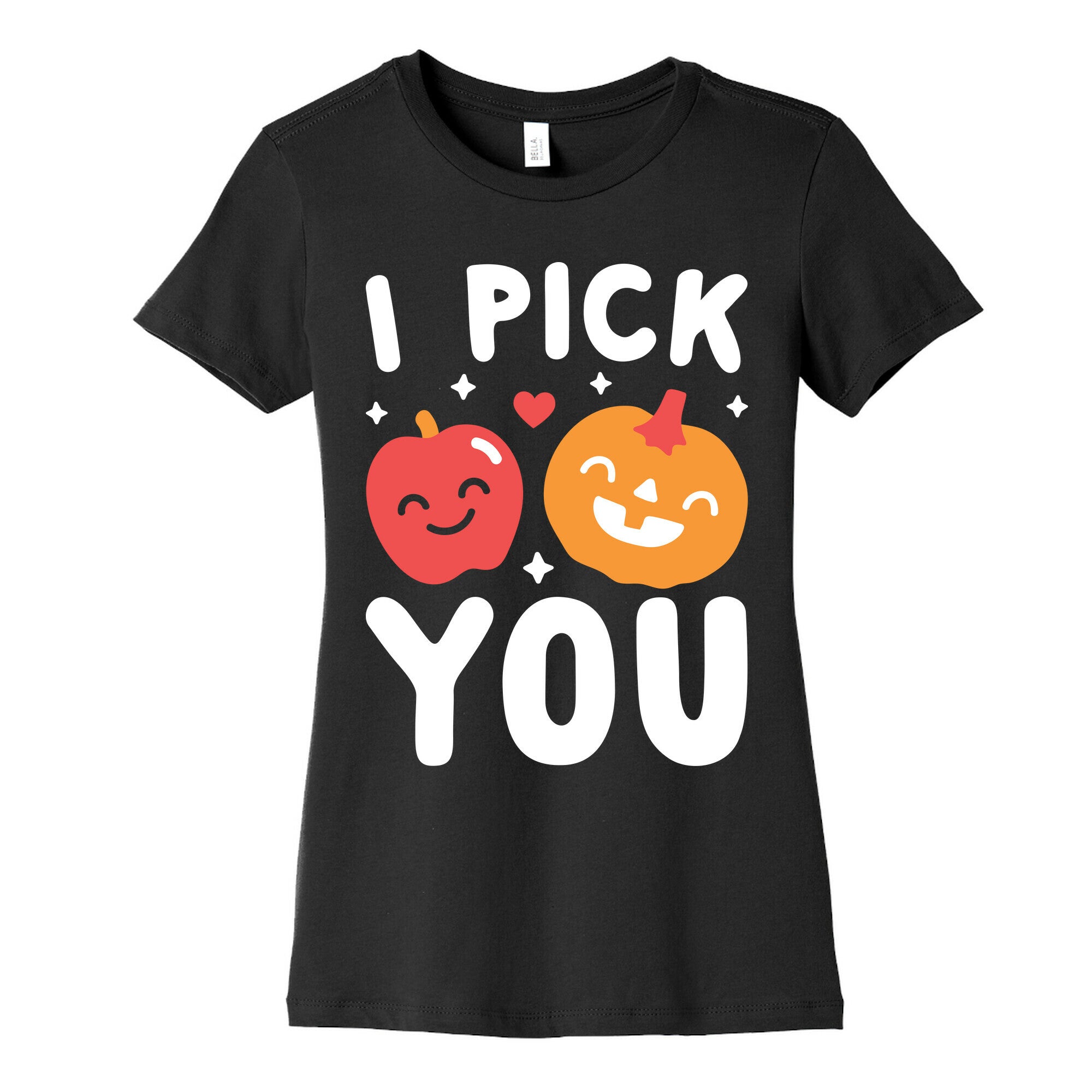 I Pick You Apple & Pumpkin Women's Cotton Tee