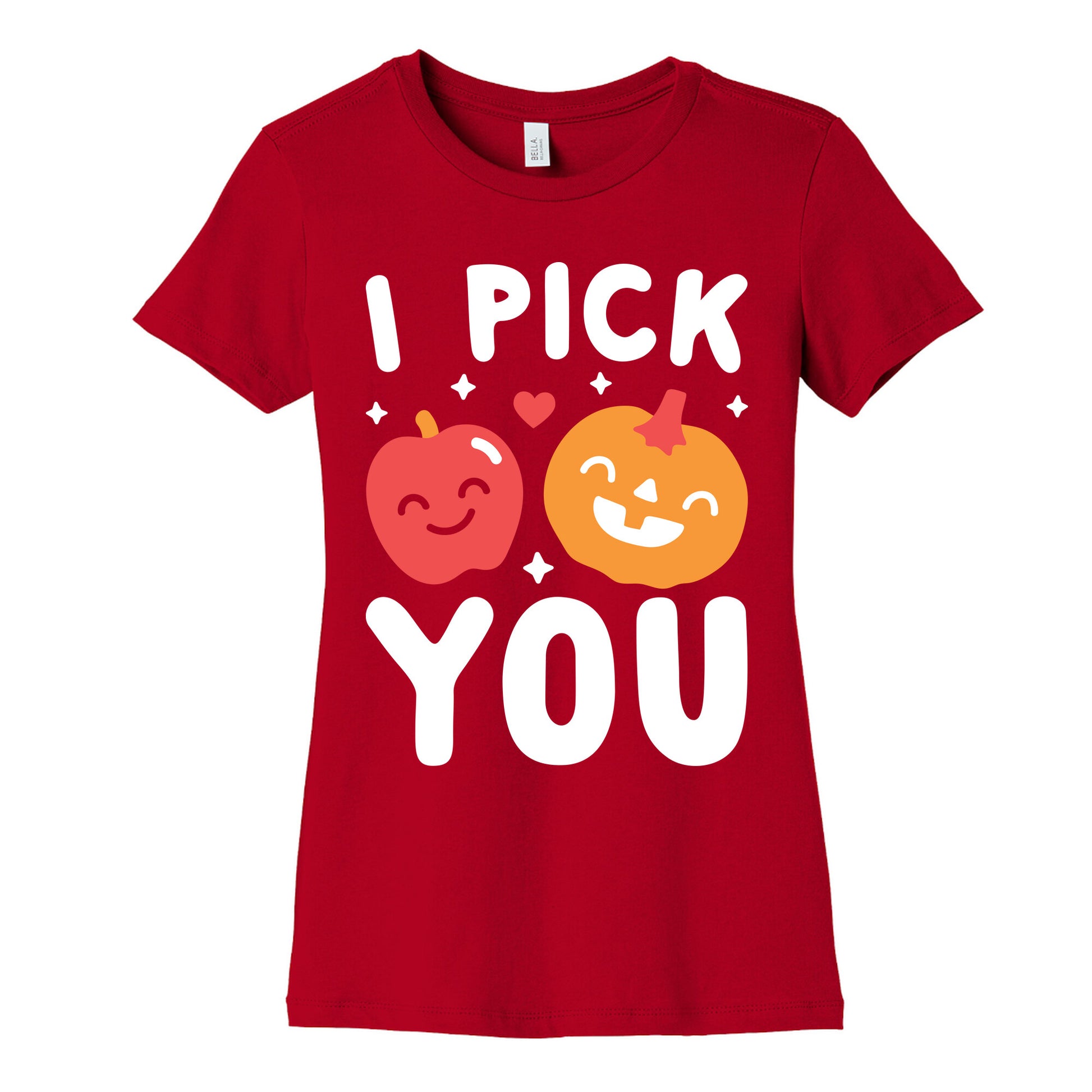 I Pick You Apple & Pumpkin Women's Cotton Tee