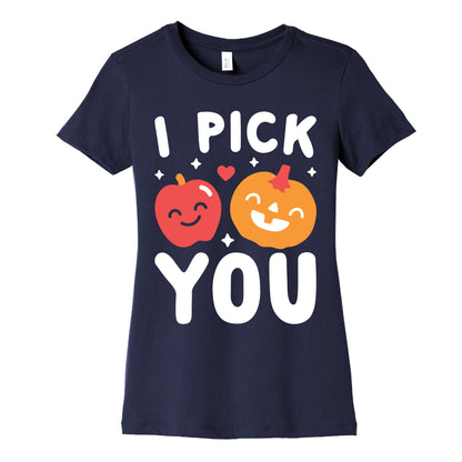 I Pick You Apple & Pumpkin Women's Cotton Tee