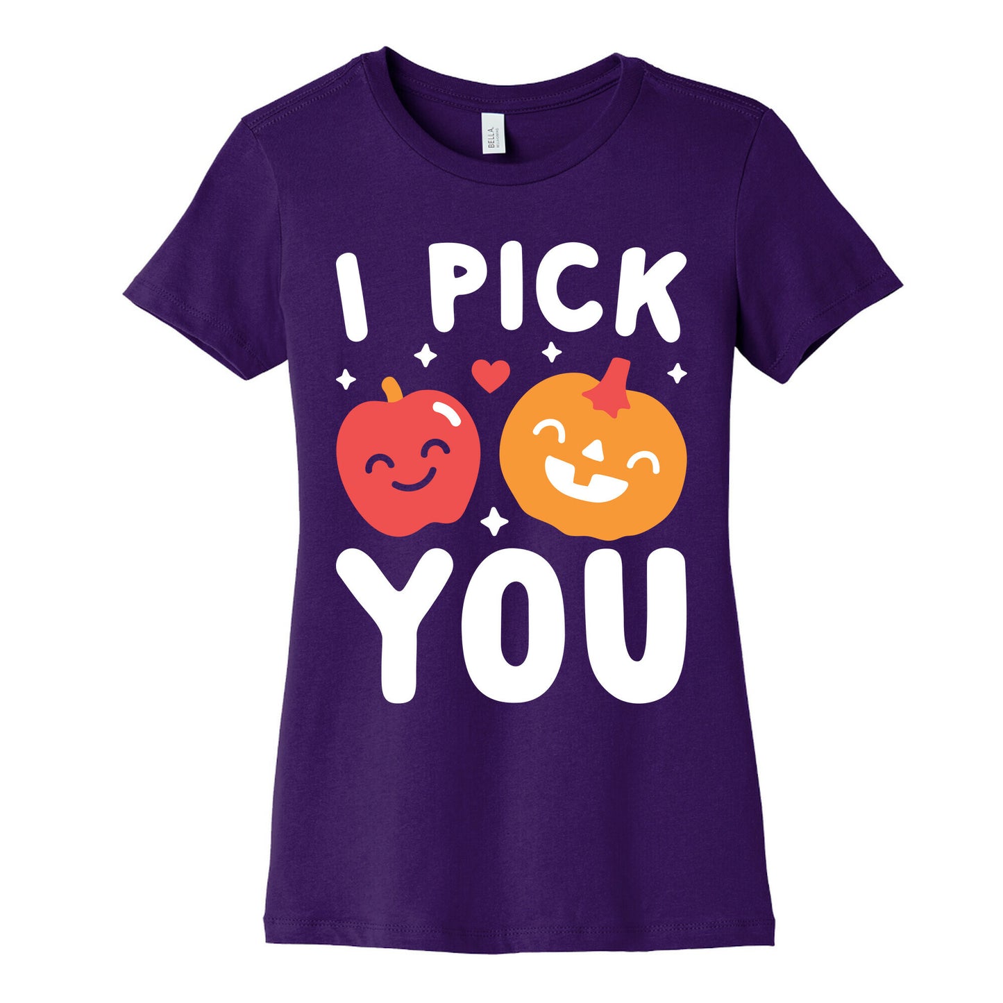 I Pick You Apple & Pumpkin Women's Cotton Tee