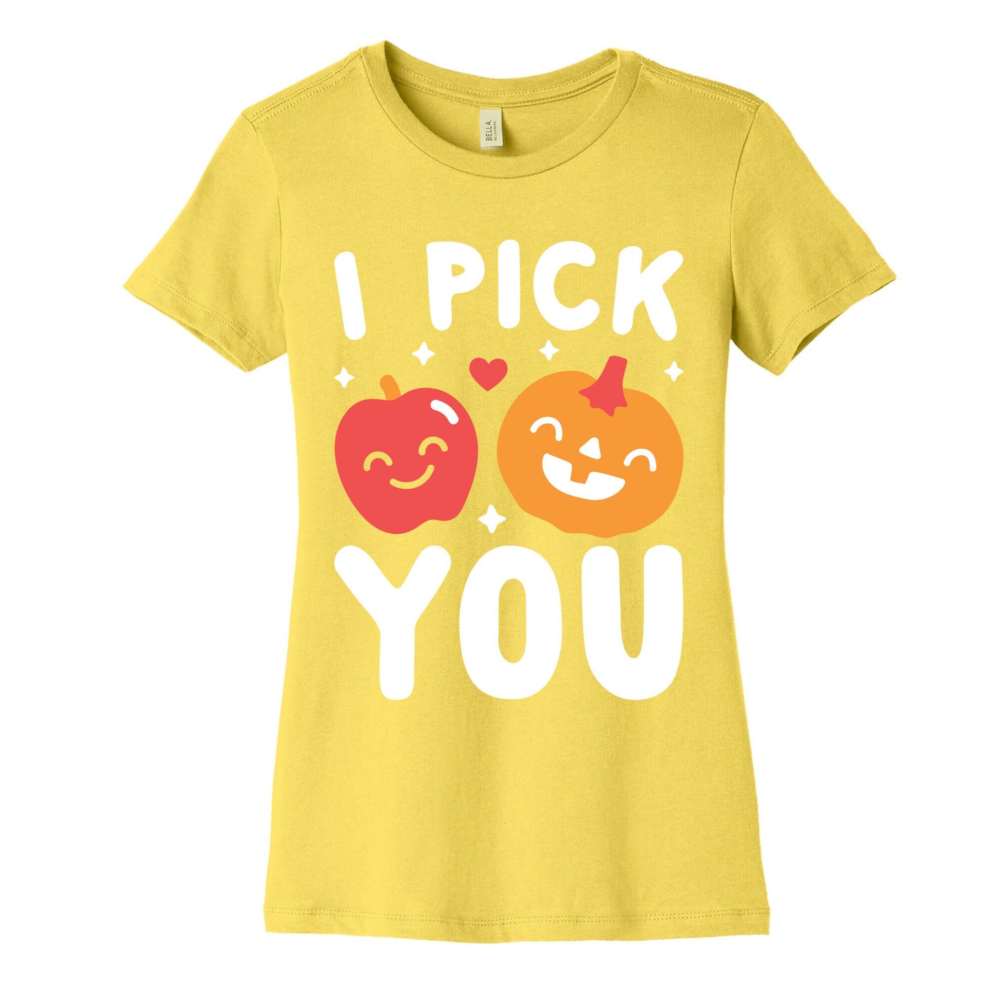 I Pick You Apple & Pumpkin Women's Cotton Tee
