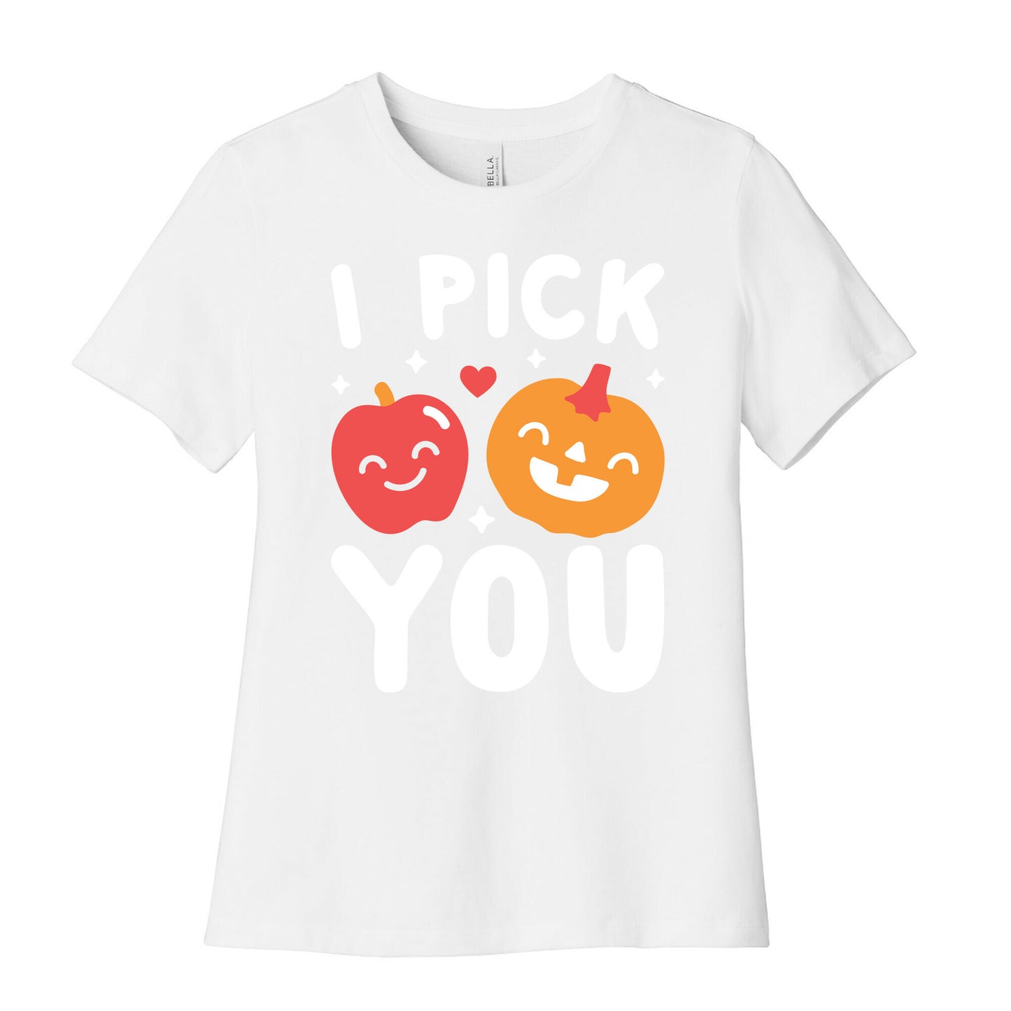 I Pick You Apple & Pumpkin Women's Cotton Tee