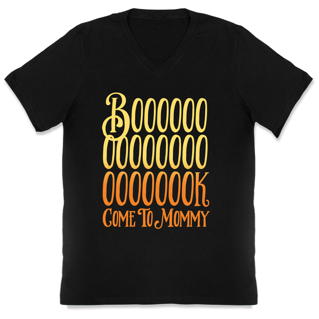 Book Come To Mommy Parody White Print V-Neck