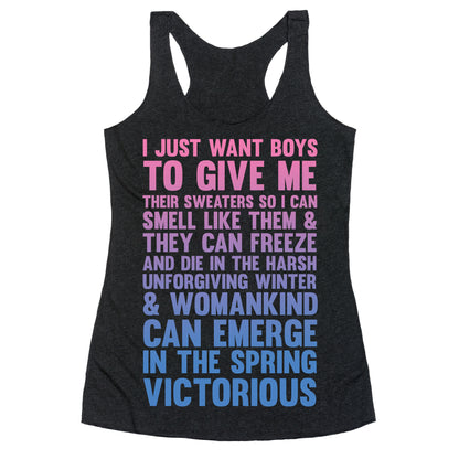 Boy Sweaters Racerback Tank