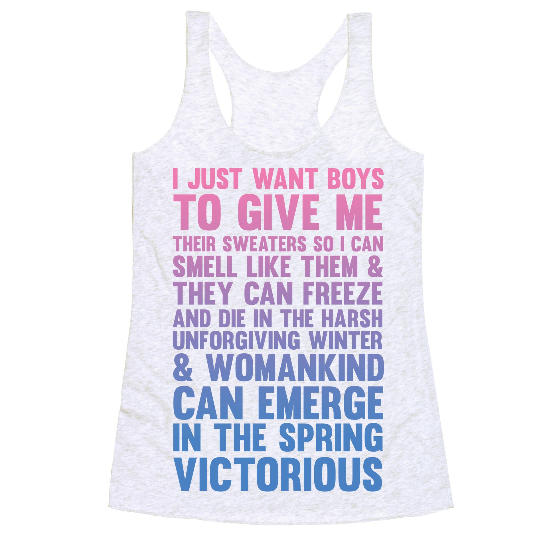 Boy Sweaters Racerback Tank