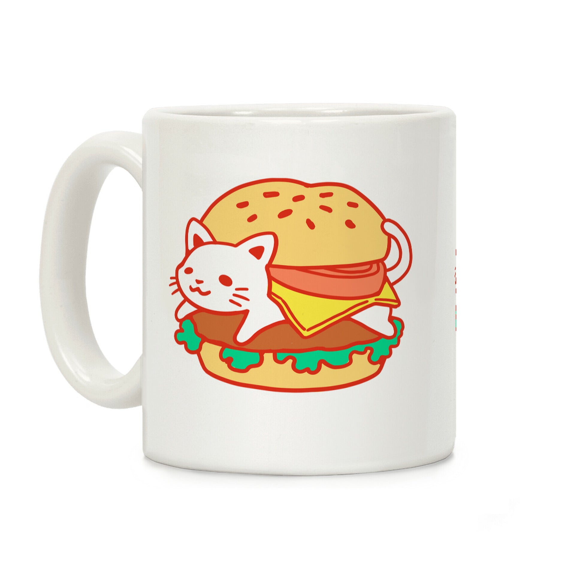 Burger Cat (No Text) Coffee Mug