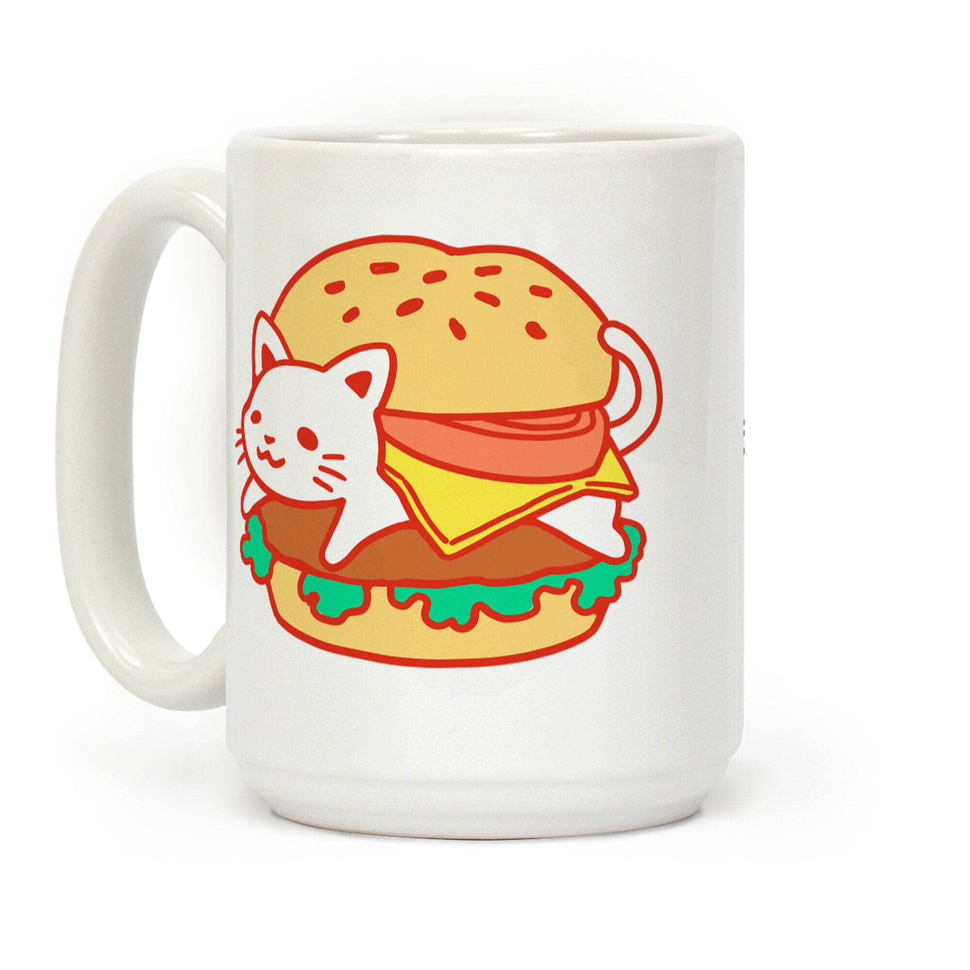 Burger Cat (No Text) Coffee Mug