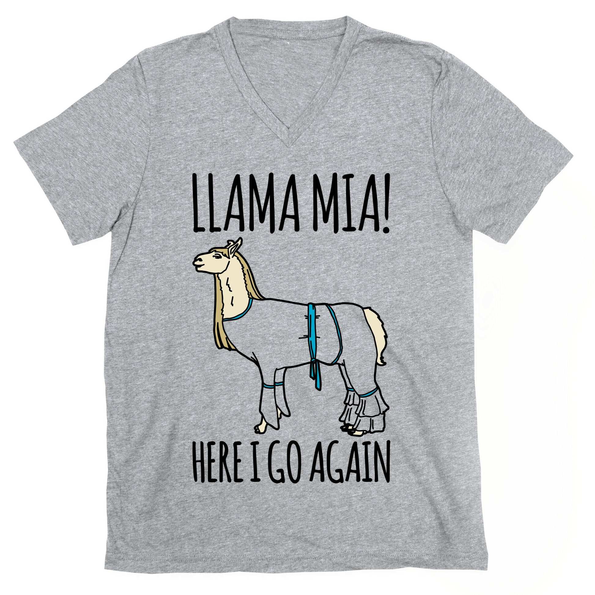 Llama Mia Parody V-Neck