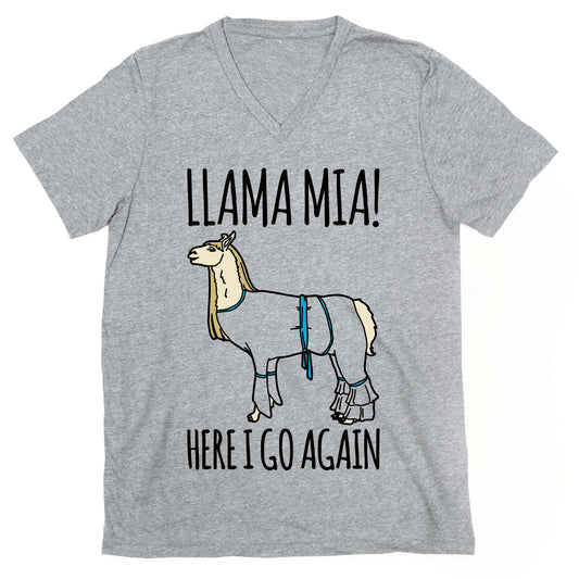 Llama Mia Parody V-Neck