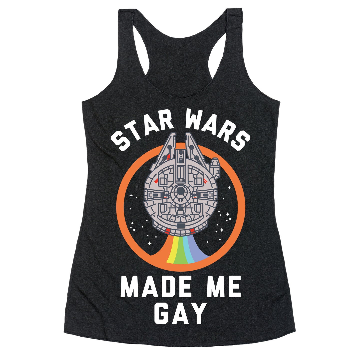 Star Wars Made Me Gay Racerback Tank