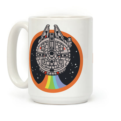 Retro Rainbow Falcon Coffee Mug