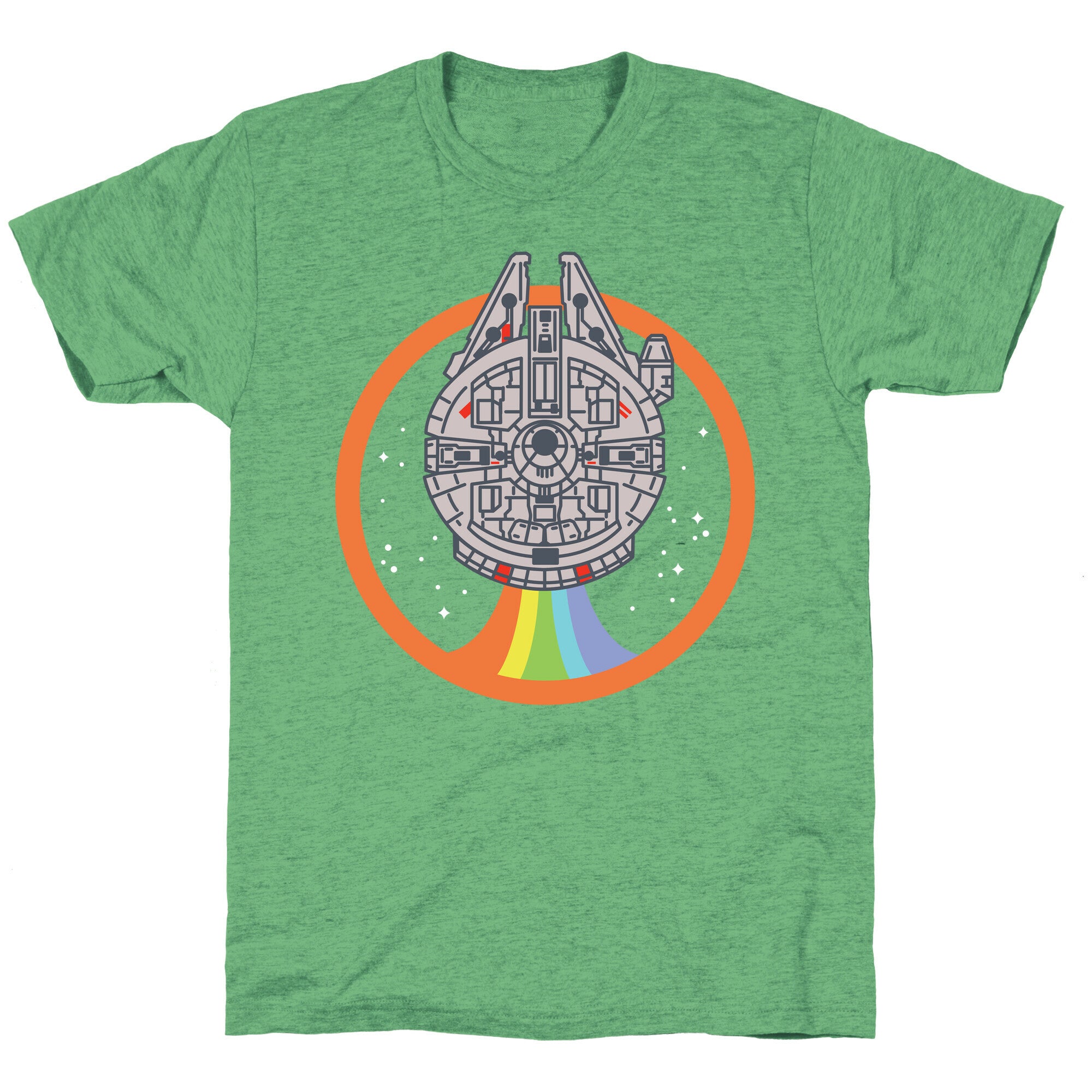 Retro Rainbow Falcon Unisex Triblend Tee
