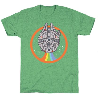 Retro Rainbow Falcon Unisex Triblend Tee
