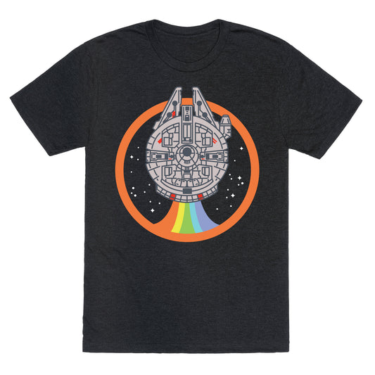 Retro Rainbow Falcon Unisex Triblend Tee
