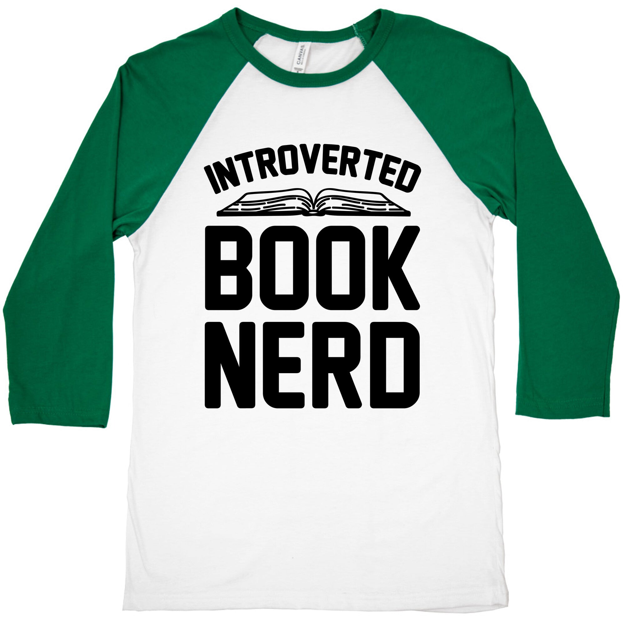 Introverted Book Nerd  Baseball Tee