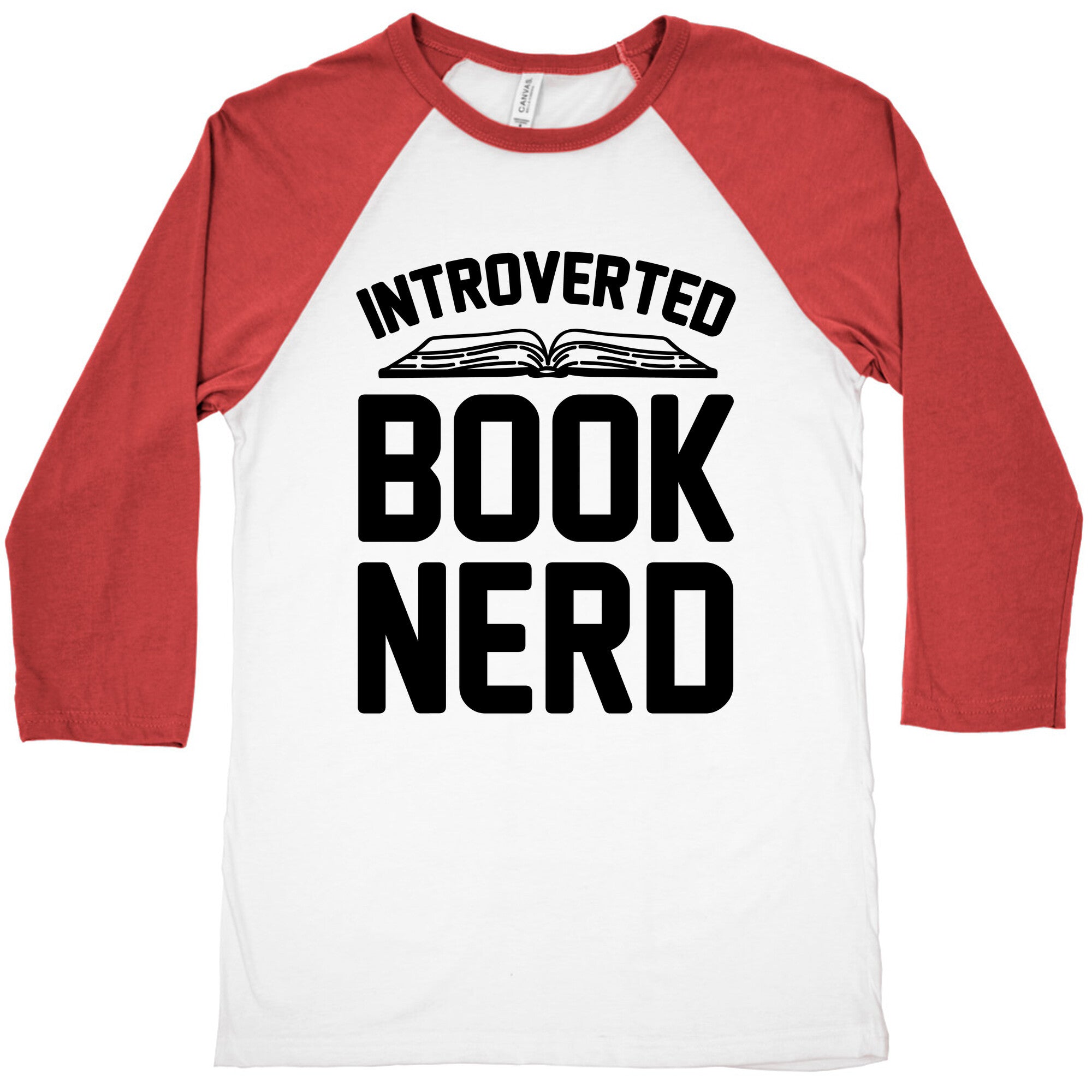 Introverted Book Nerd  Baseball Tee