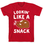 Lookin' Like A Snack Turkey White Print T-Shirt