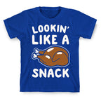 Lookin' Like A Snack Turkey White Print T-Shirt