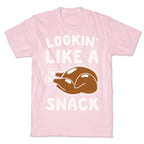 Lookin' Like A Snack Turkey White Print T-Shirt