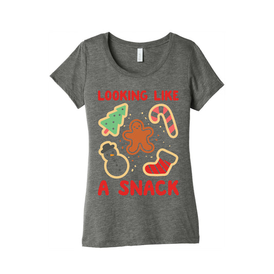 Looking Like A Snack Christmas Cookies Women's Triblend Tee