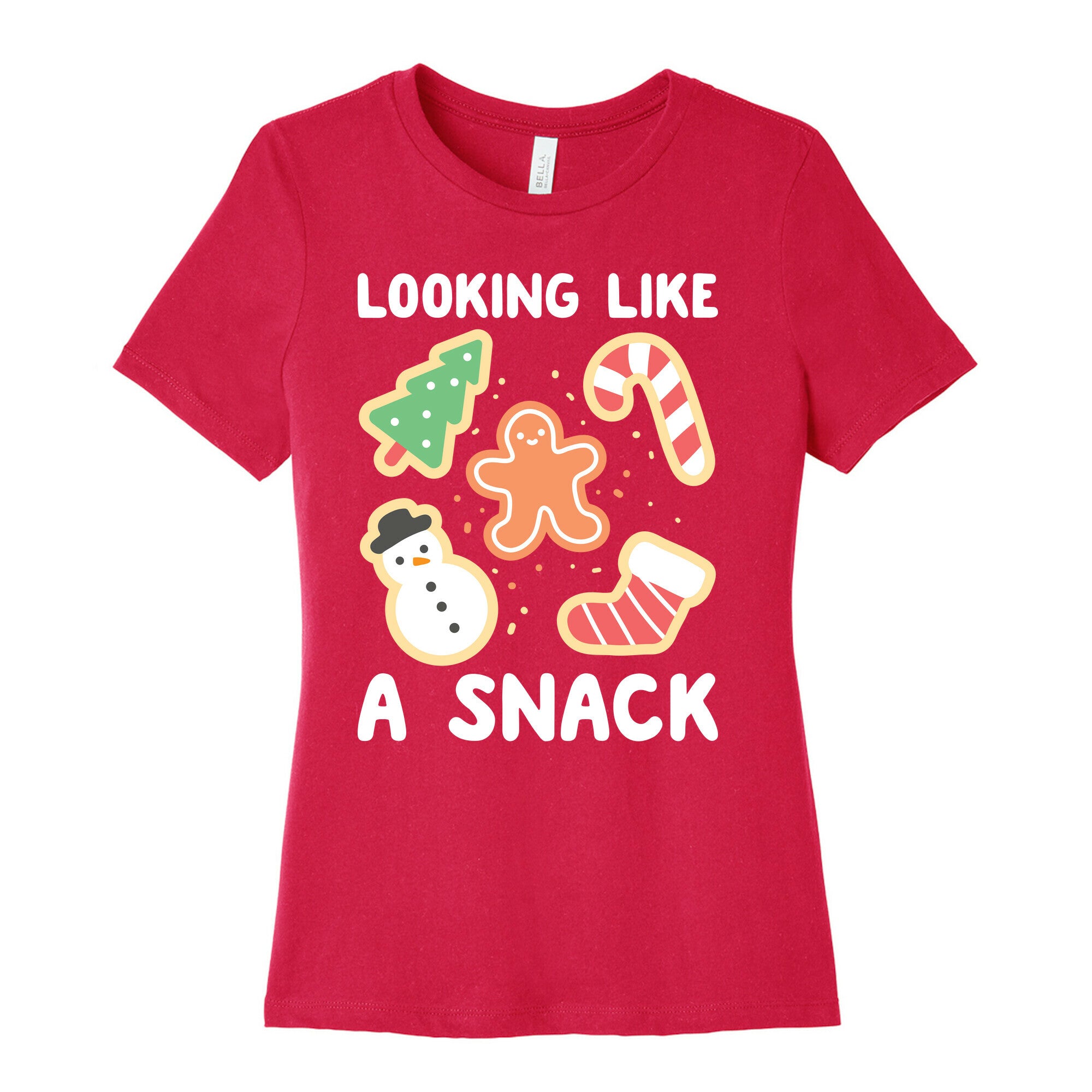 Looking Like A Snack Christmas Cookies Women's Cotton Tee