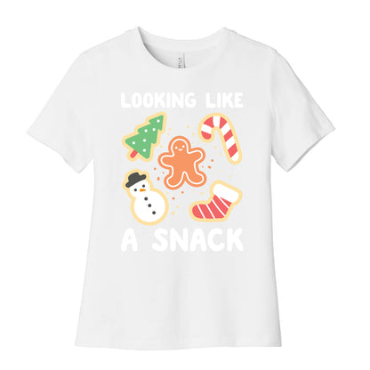 Looking Like A Snack Christmas Cookies Women's Cotton Tee
