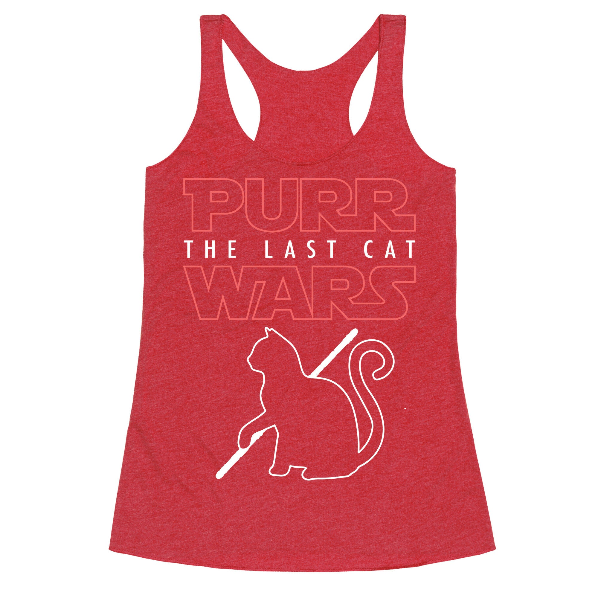 Purr Wars: The Last Cat Racerback Tank