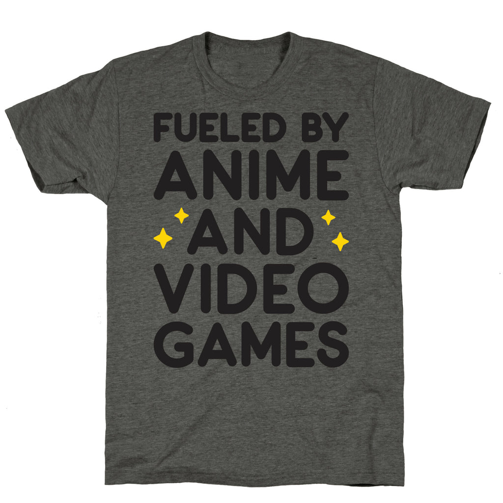 Fueled By Anime And Video Games Unisex Triblend Tee