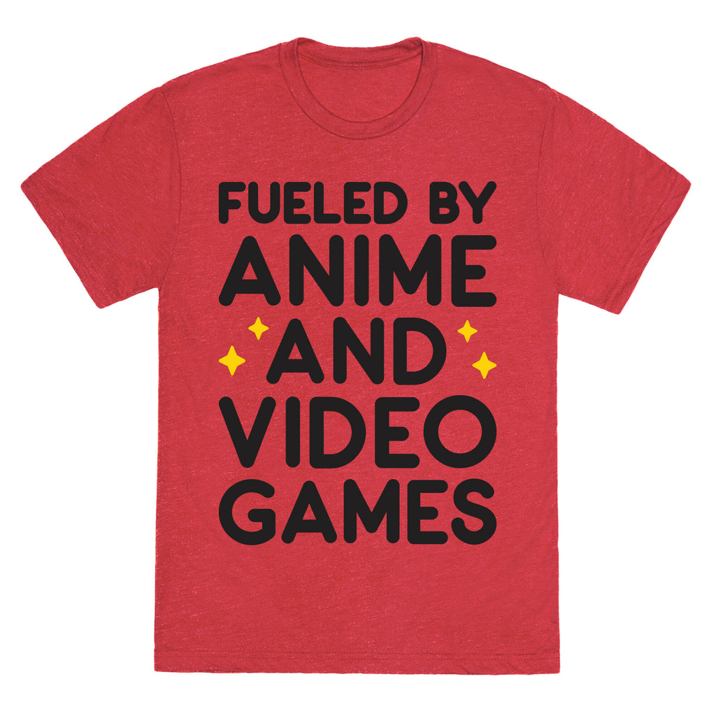 Fueled By Anime And Video Games Unisex Triblend Tee
