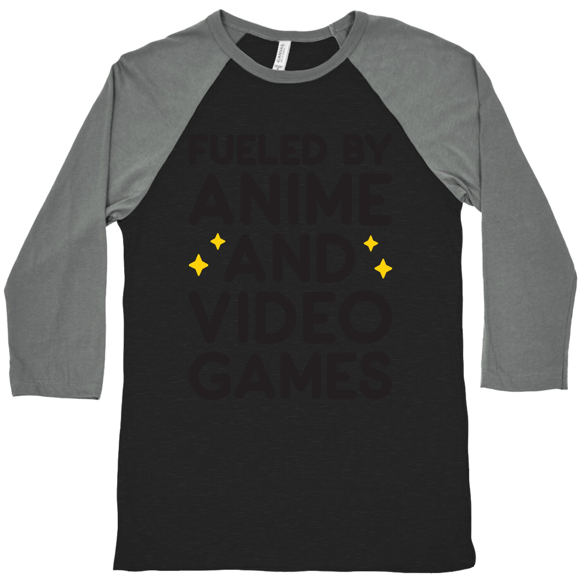 Fueled By Anime And Video Games Baseball Tee