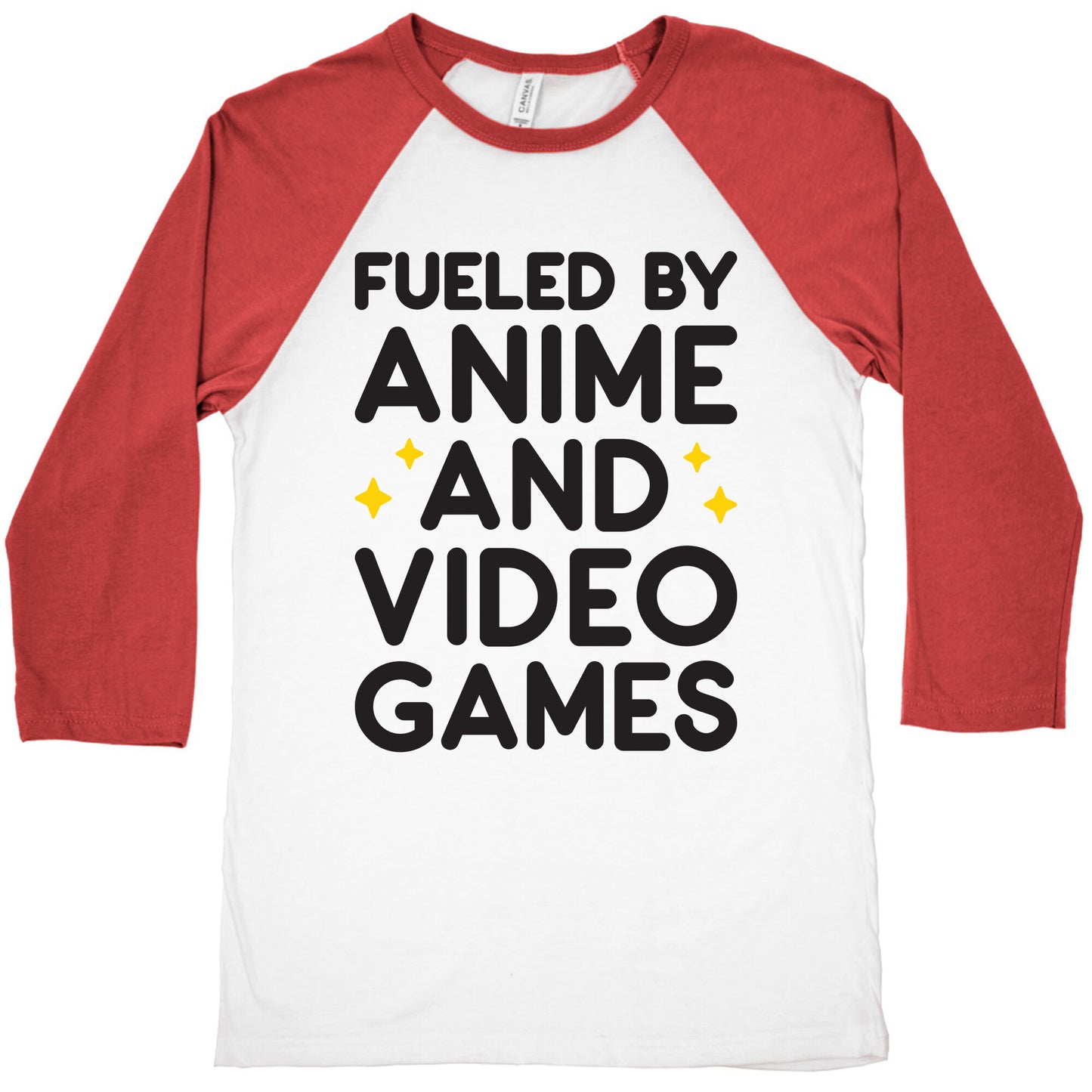 Fueled By Anime And Video Games Baseball Tee