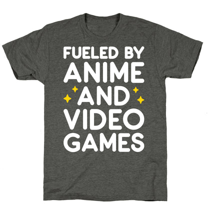 Fueled By Anime And Video Games Unisex Triblend Tee