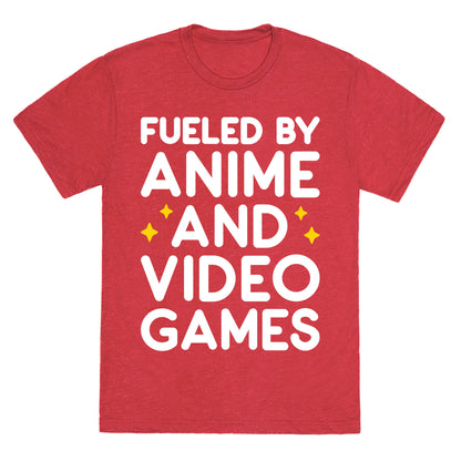Fueled By Anime And Video Games Unisex Triblend Tee