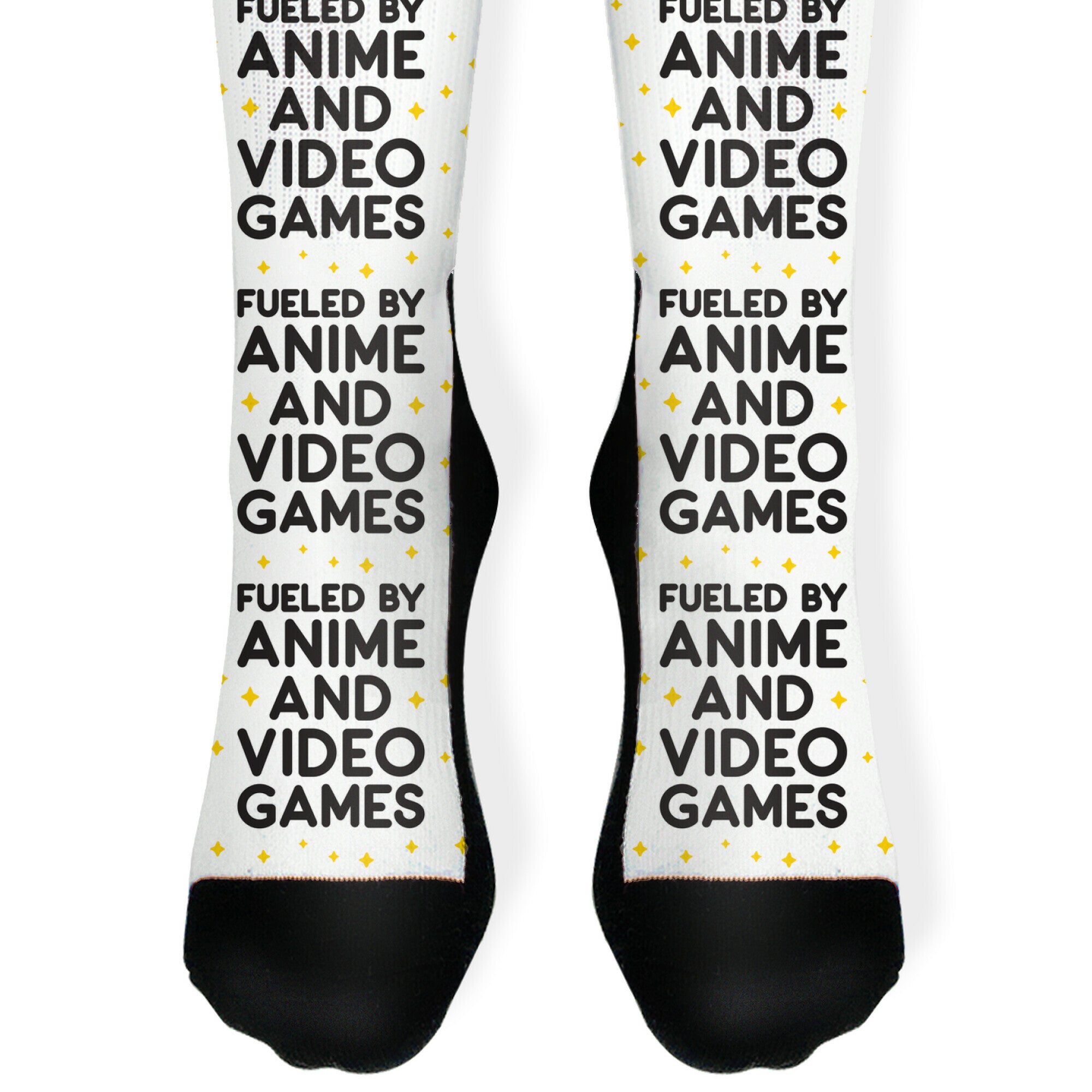 Fueled By Anime And Video Games Socks