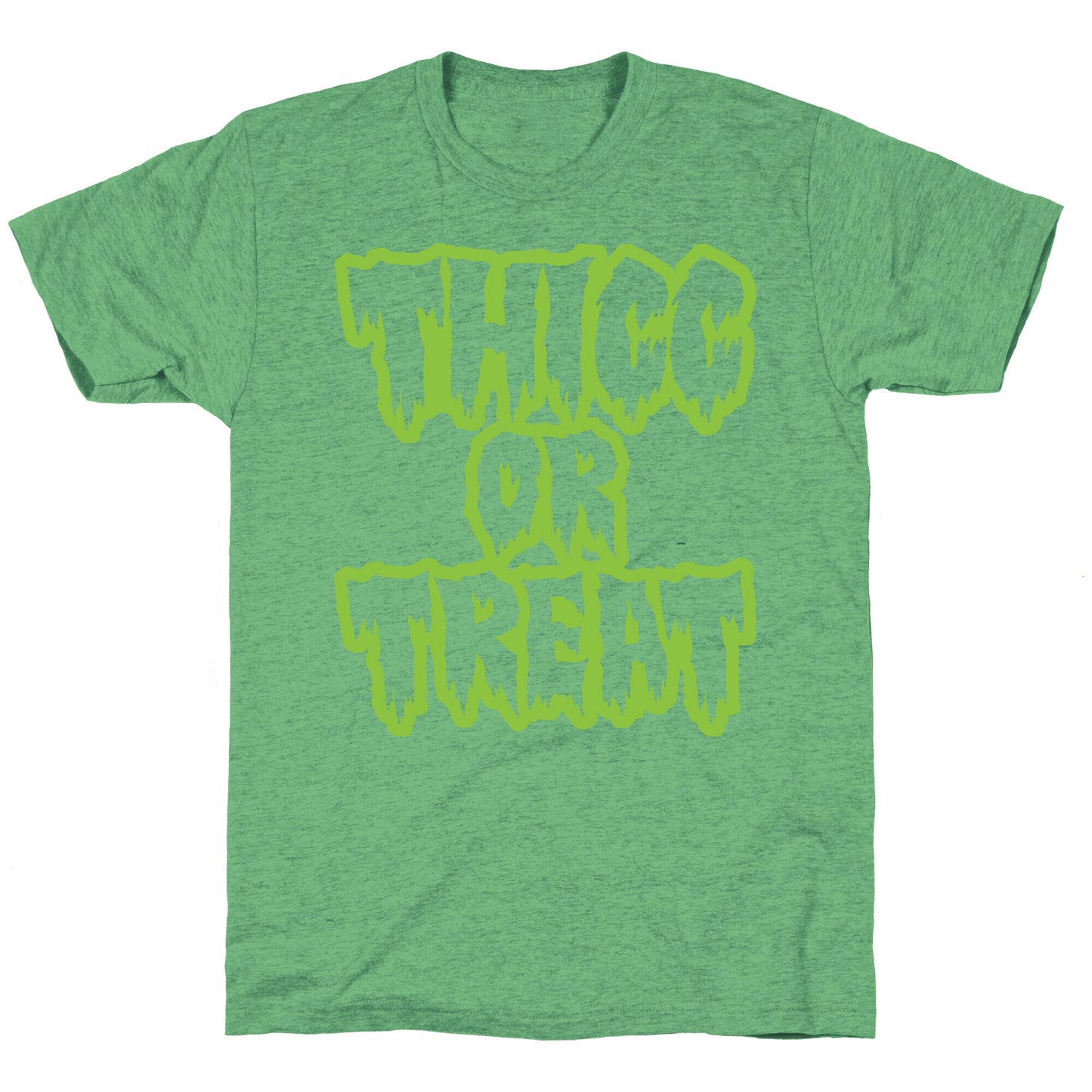 Thicc Or Treat White Print Unisex Triblend Tee