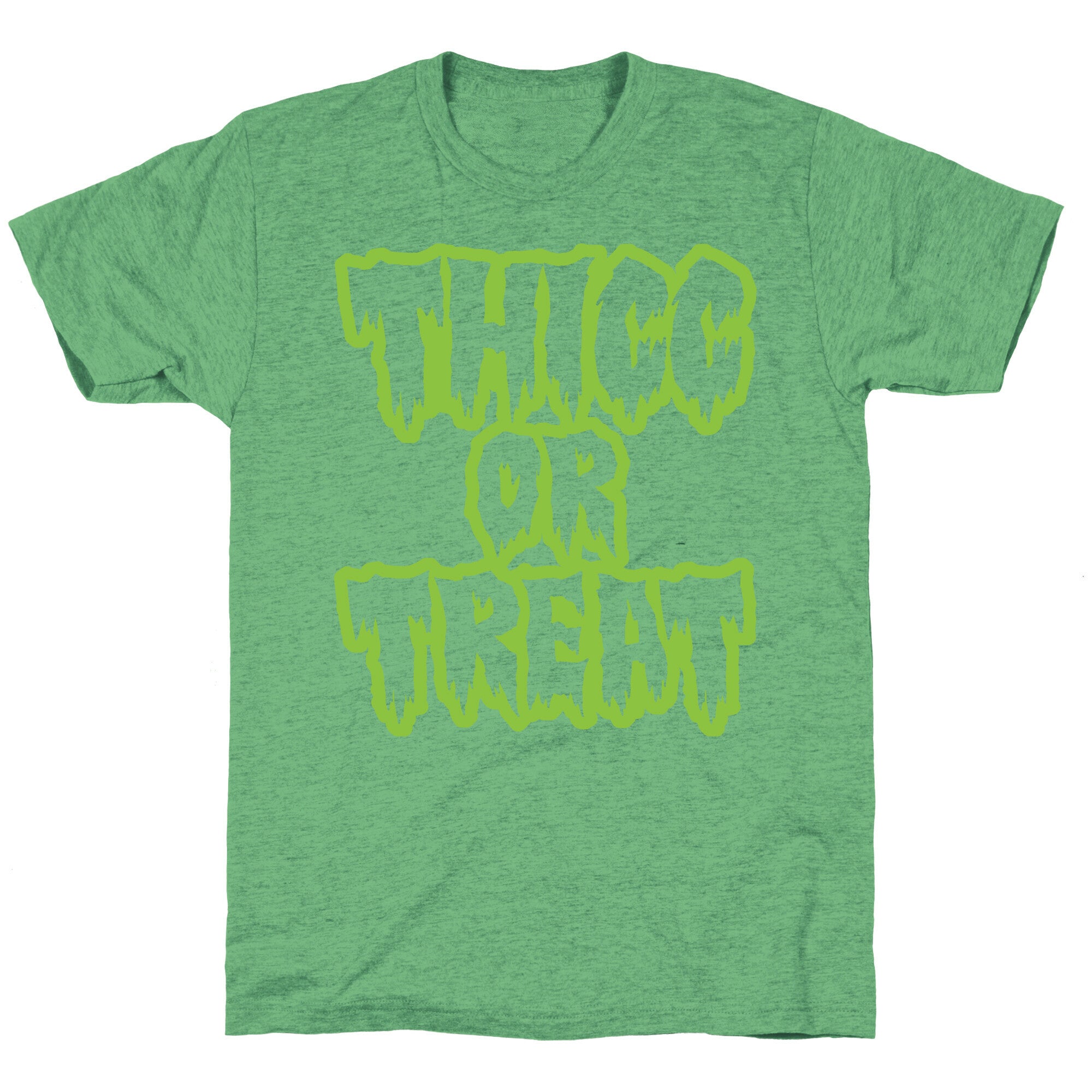 Thicc Or Treat White Print Unisex Triblend Tee