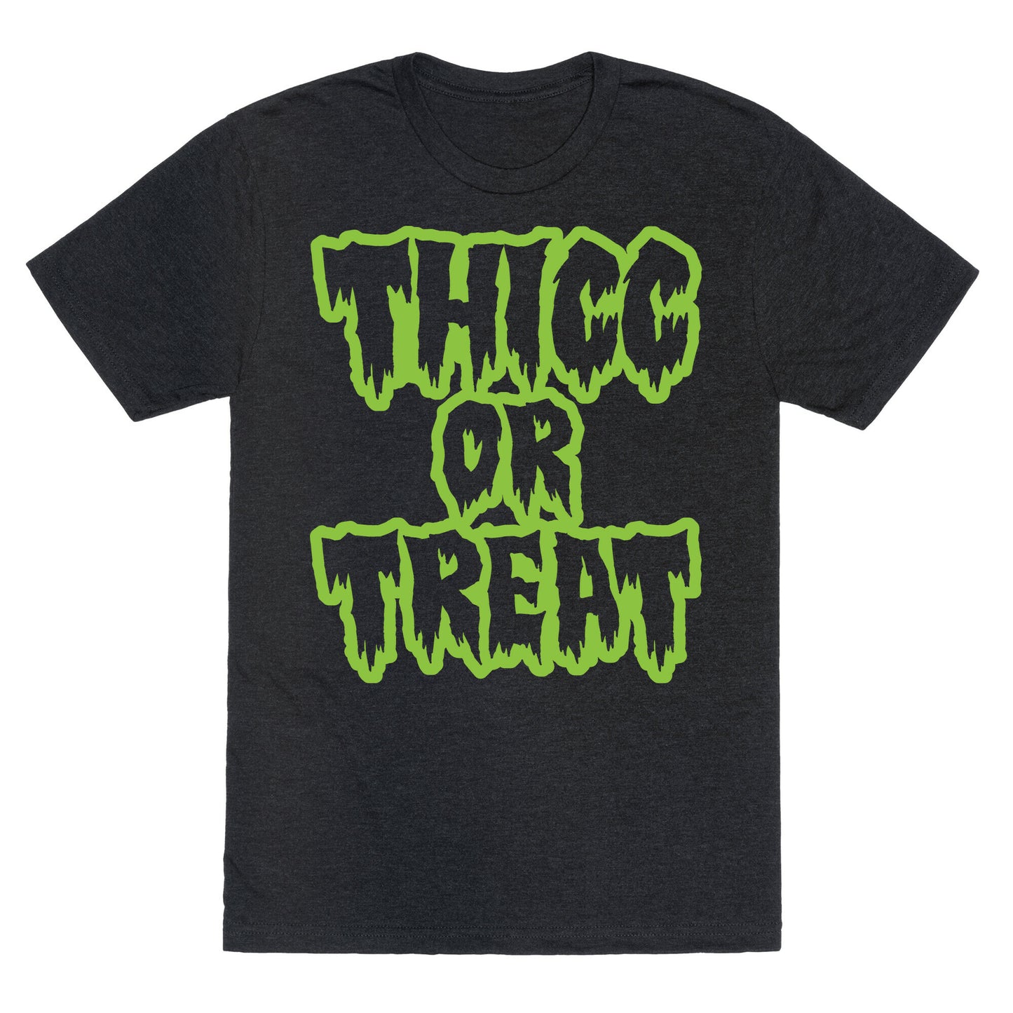Thicc Or Treat White Print Unisex Triblend Tee
