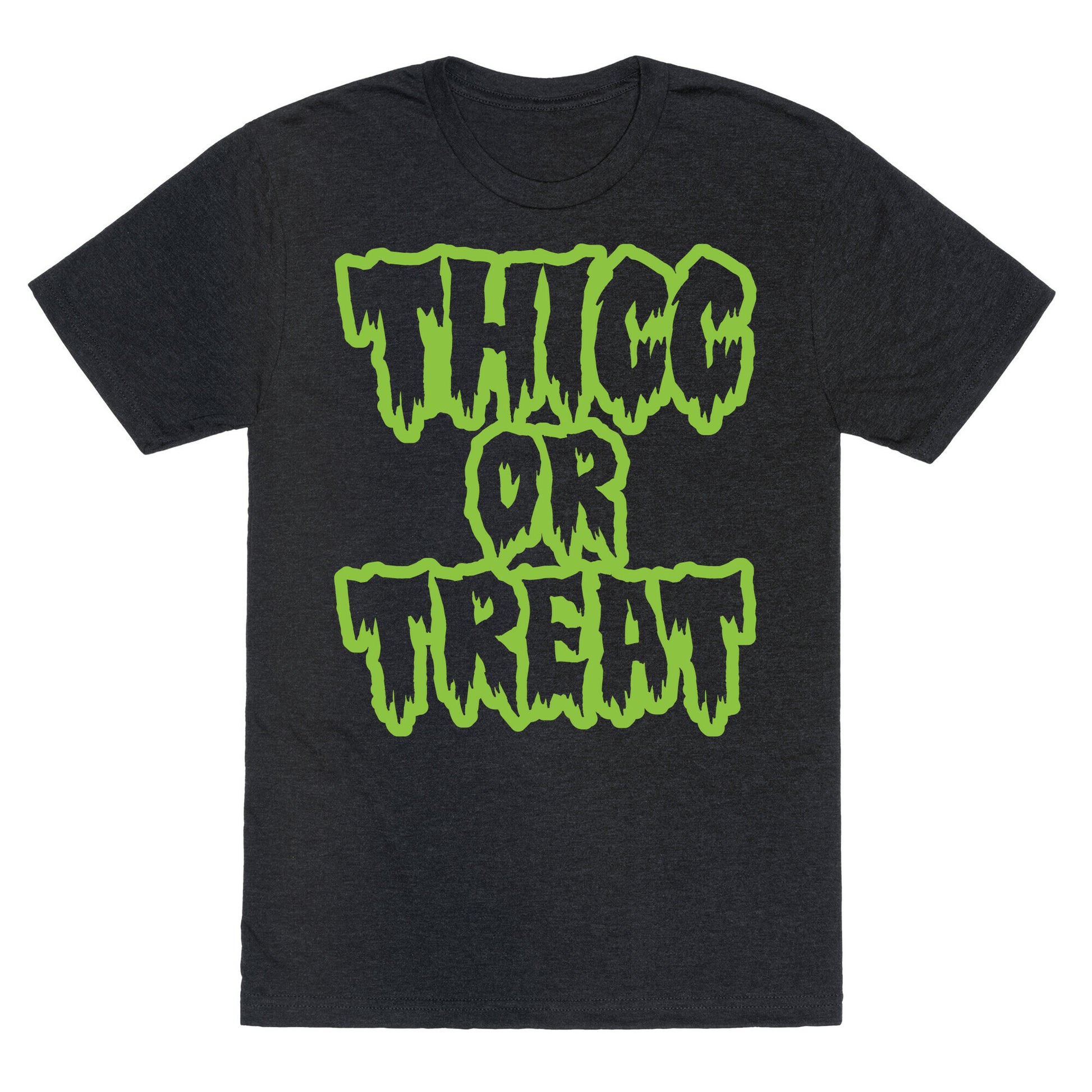 Thicc Or Treat White Print Unisex Triblend Tee